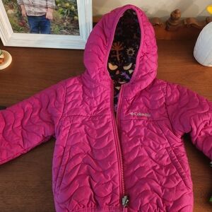 Columbia Fuchsia Quilted Hooded Jacket